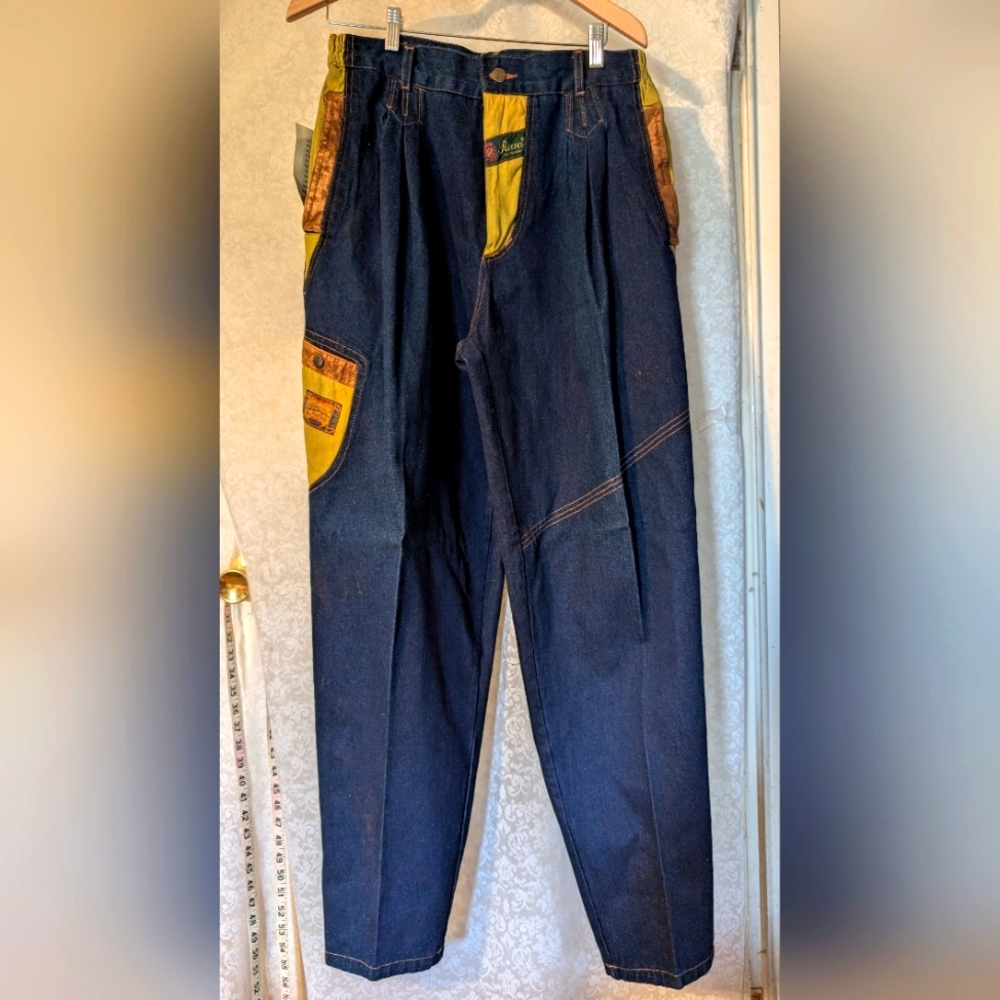 ROCOCO LA PARISIENNE DENIM Jeans‎ One Of A KIND Sz. XL NWT